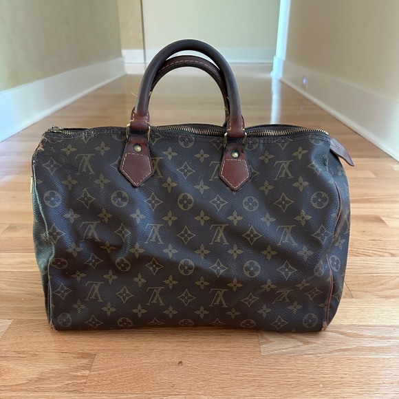 Louis Vuitton Vintage Speedy Leather Handbag Serial Number FH0942 - Picture 1 of 16
